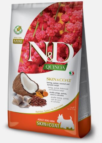 Farmina N&D QUINOA Skin & Coat Dry Kibble-Skin Herring