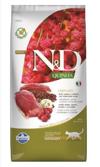 Farmina N&D Quinoa Dry Cat Kibble - Urinary Support-Duck & Cranberry