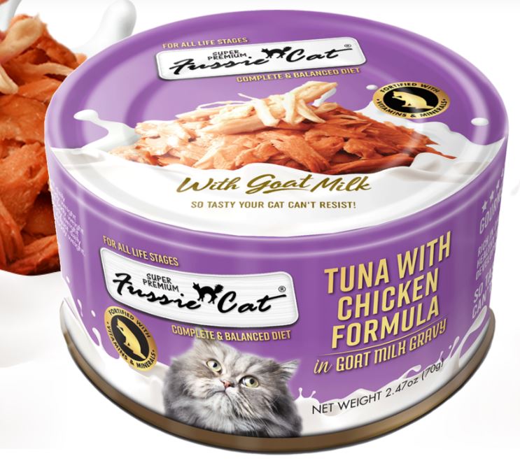 Fussie Cat Premium Food-Tuna & Chicken in Goat Milk Gravy