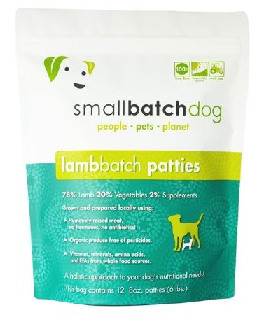 Smallbatch Raw Dog Food Lamb Patties 6lb