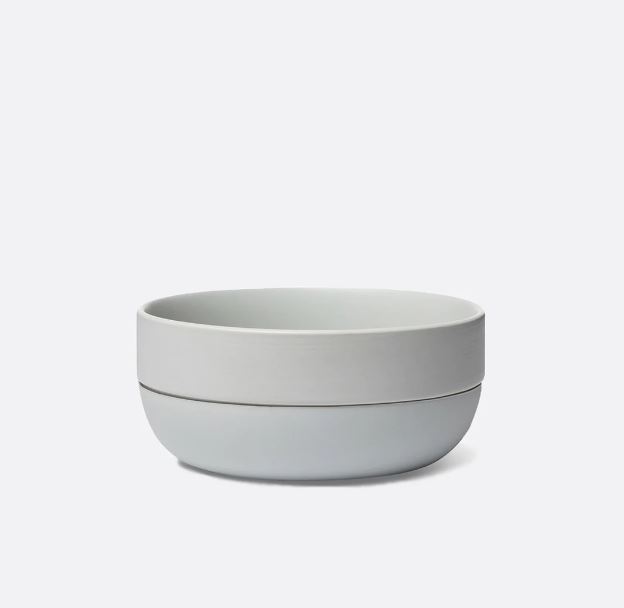 Waggo Cling Dog Bowl-Light Grey Small