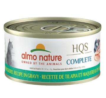 Almo Nature HQS Complete Wet Food 2.47oz-Tilapia & Mackerel in gravy