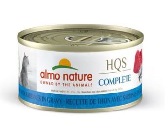 Almo Nature HQS Complete Wet Food 2.47oz-Tuna & Sardines in gravy