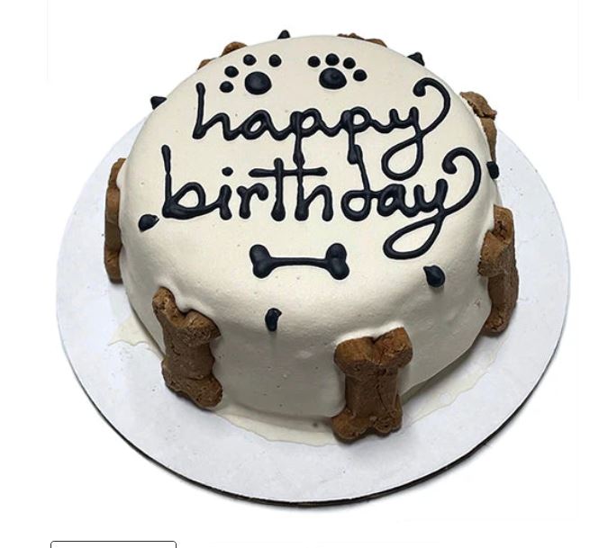 Perishable White Dog Cake-Bubba Rose