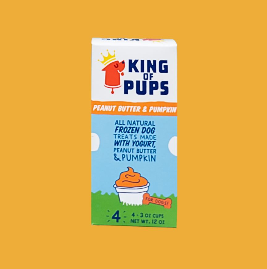 King Of Pups Frozen Treat 3oz 4pk-Pumpkin & Peanut Butter