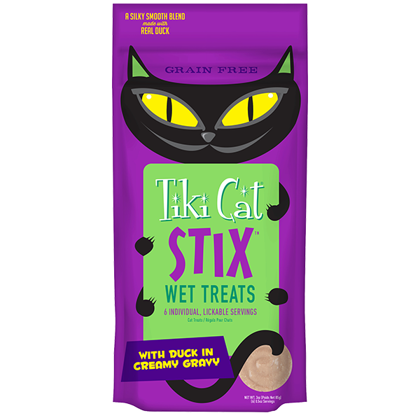 Tiki Cat Stix Mousse Treats, 3oz 6pk-Duck with Gravy