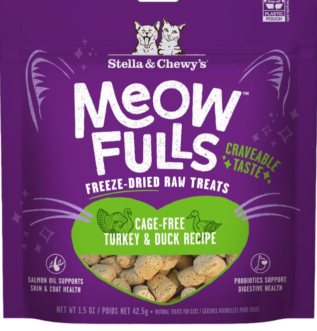 Stella & Chewy's Meowfulls Freeze Dried Cat Treats-Turkey And Duck