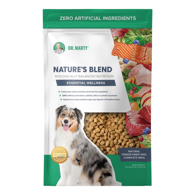 Dr. Marty's Freeze-Dried Raw Nature's Blend for Dogs, Essential Wellness
