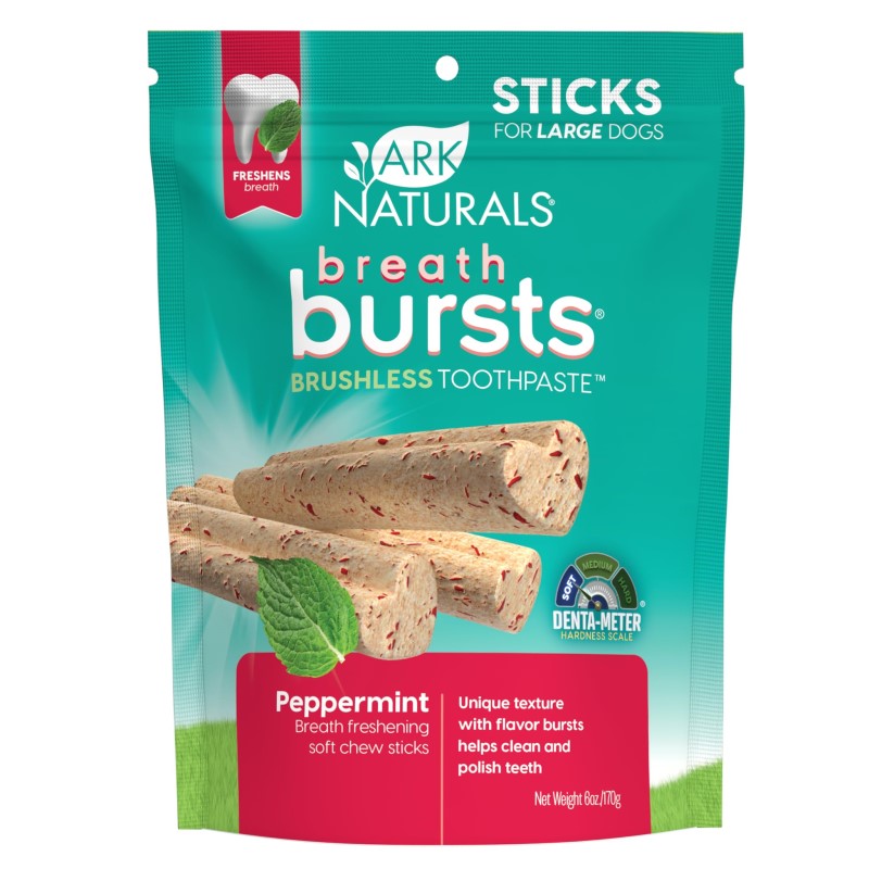 Breath Bursts 6oz-Peppermint Sticks-For Large Dogs-