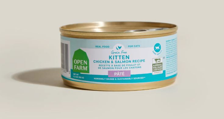Open Farm Wet Cat Pate 5.3oz Can-Kitten Chicken Salmon