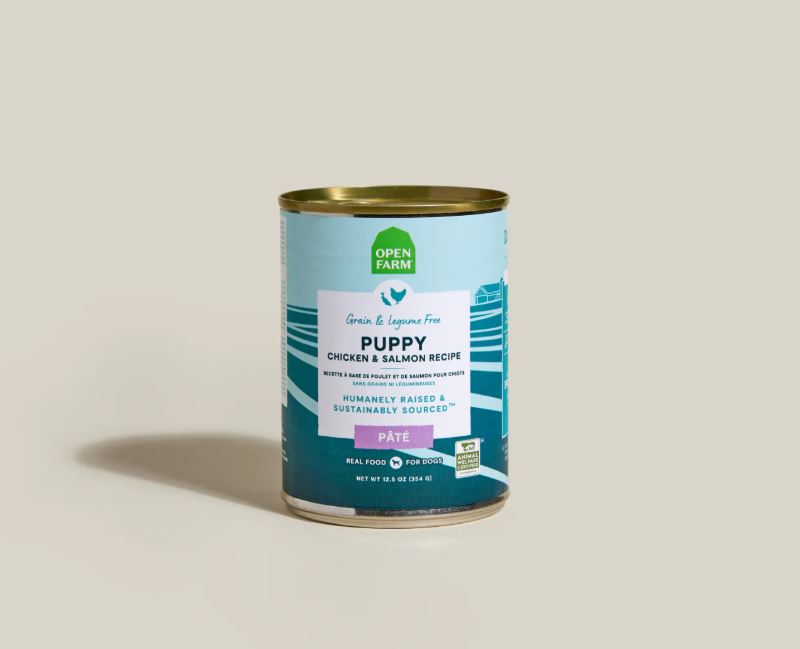 Open Farm Wet Dog Pate 12.5oz Can-Puppy Chicken Salmon