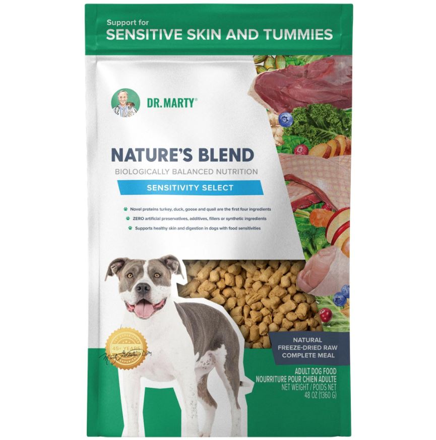 Dr. Marty's Freeze-Dried Raw Nature's Blend for Dogs, Sensitivity Select