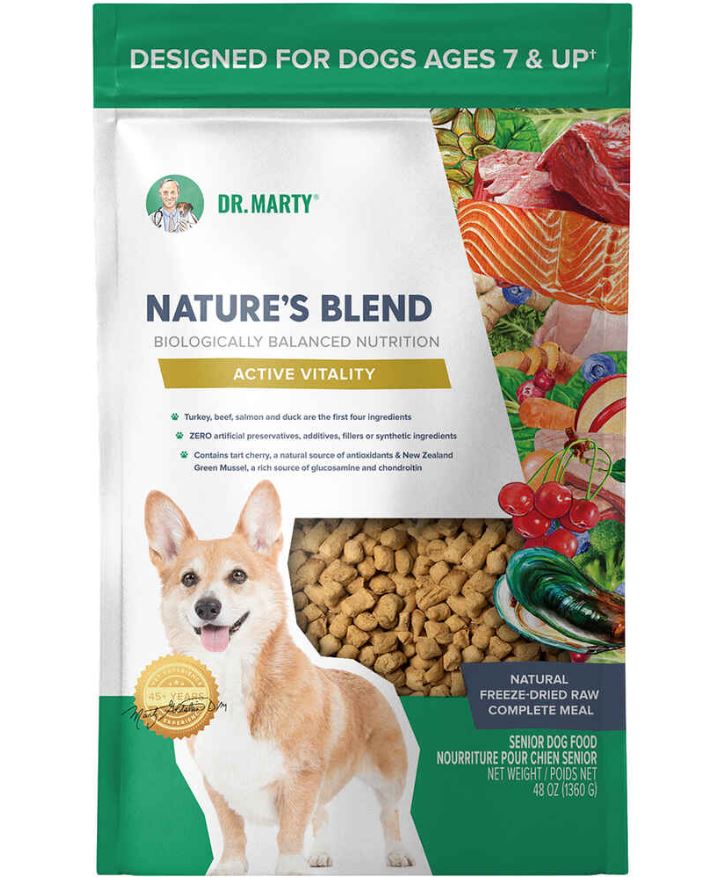 Dr. Marty's Freeze-Dried Raw Nature's Blend for Dogs, Active Vitality
