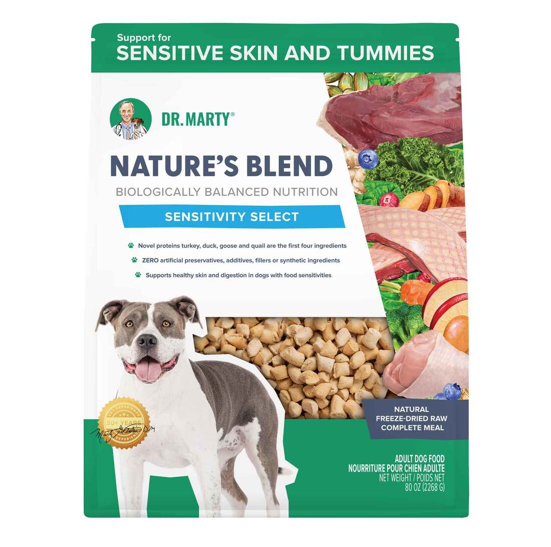 Dr. Marty's Freeze-Dried Raw Nature's Blend for Dogs, Sensitivity Select