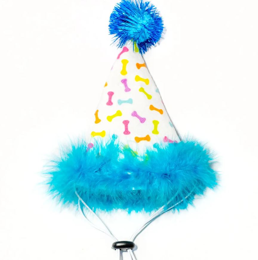 Multipet Party Hat, Blue Small-Small