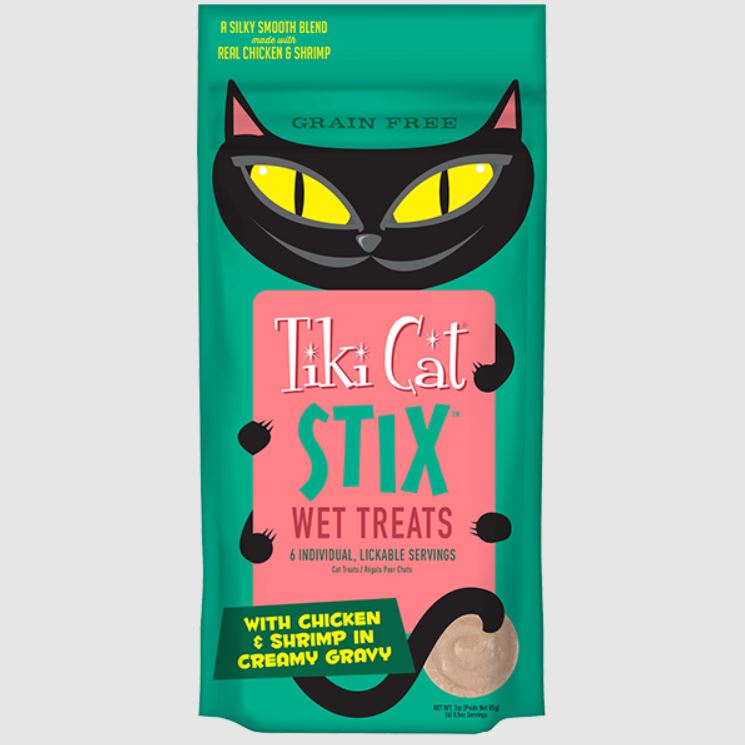 Tiki Cat Stix Mousse Treats, 3oz 6pk-Chicken & Shrimp