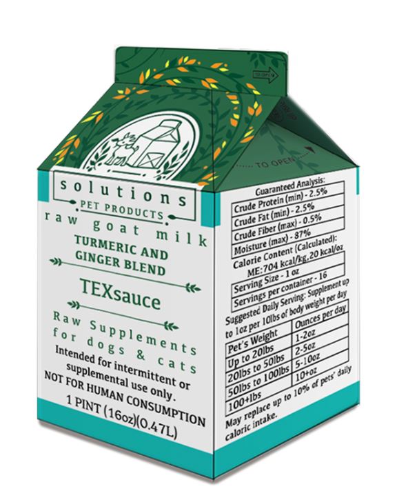 Solutions Fermented Raw Goat's Milk-TEXsauce Turmeric & Ginger-