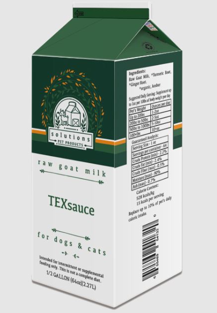 Solutions Fermented Raw Goat's Milk-TEXsauce Turmeric & Ginger-