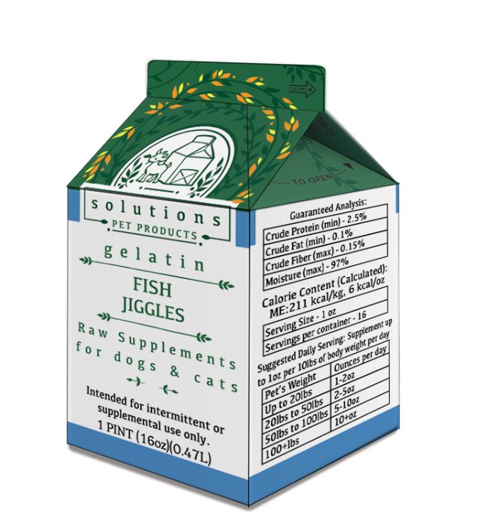 Solutions Fermented Gelatin 16oz-Fish Jiggles - Fish Gelatin, Fermented Herring, Fermented Cod Liver Oil, Mango-