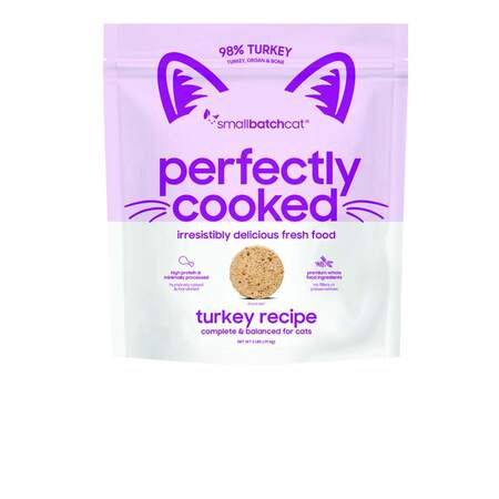 SmallBatch Cat Frozen Perfectly Cooked 2lb-TURKEY