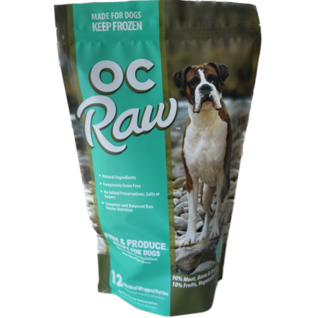 OC Raw Dog Frozen Patties 6lbs-Fish & Produce