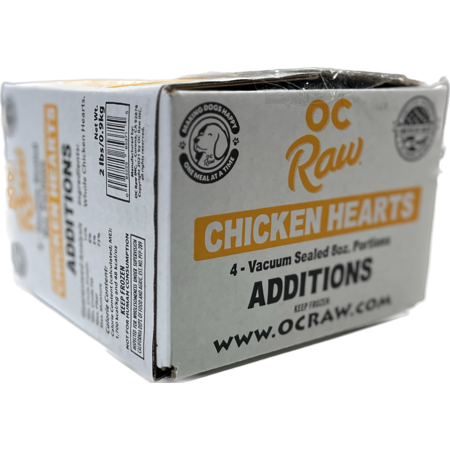 OC Raw Dog Treat Frozen Chicken Hearts 2lbs-Chicken Hearts