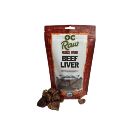 OC Raw Dog Treat Freeze Dried Beef Liver 4 oz-Beef Liver