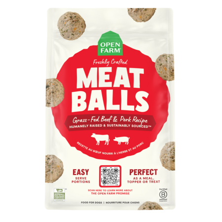 Open Farm Dog Frozen Meatballs 14 oz-Beef & Pork