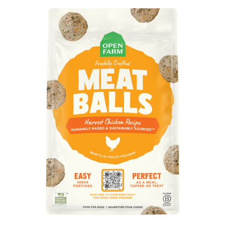 Open Farm Dog Frozen Meatballs 14 oz-Chicken