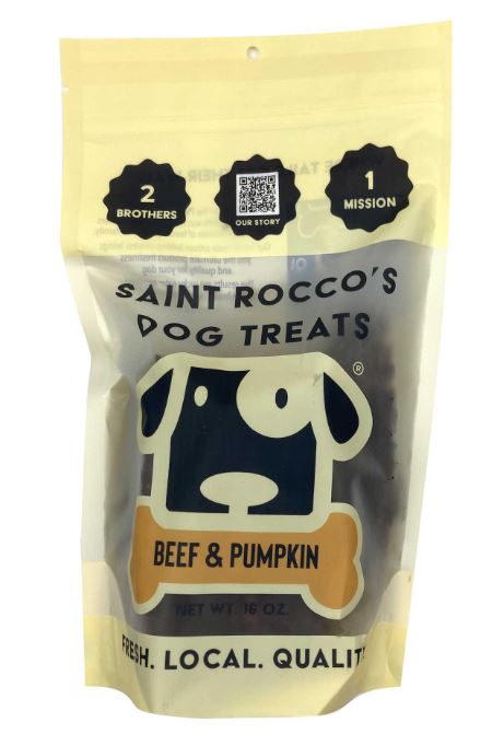 Saint Rocco's Jerky Dog Treats 16oz-Beef & Pumpkin