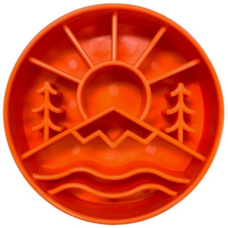 Sodapup Slow Feeder Deep E-Bowl Great Outdoors Orange-Sodapup