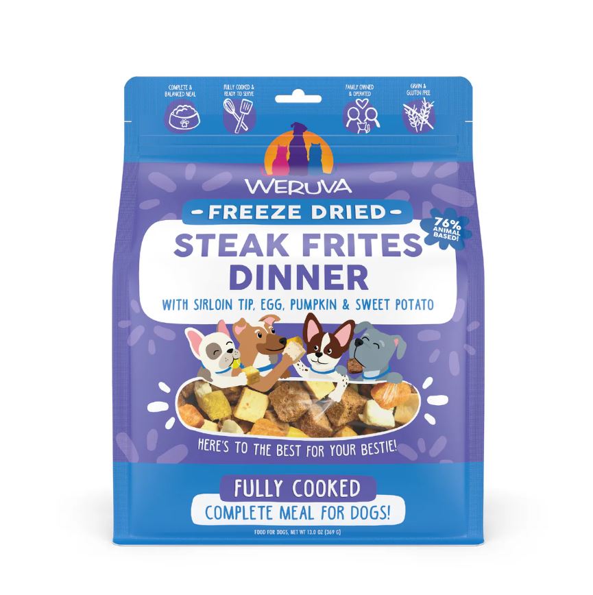 Weruva Freeze-Dried Dog Food-Steak Frites Dinner