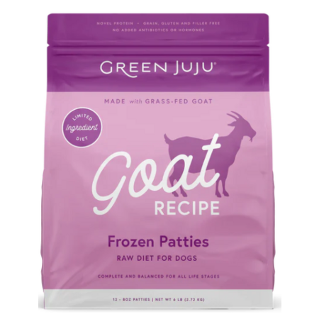 Green Juju Frozen Raw Diet, Goat Patties-Goat