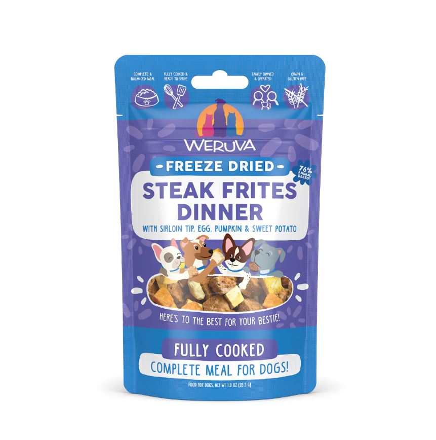 Weruva Freeze Dried Dog Food Steak Frites 1oz