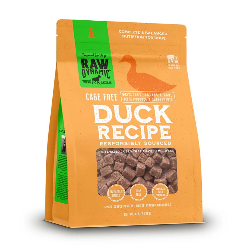 Raw Dynamic Raw Dog Food, Duck Recipe