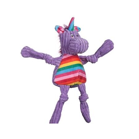 HuggleHounds Dog Toy Knotties Rainbow Unicorn