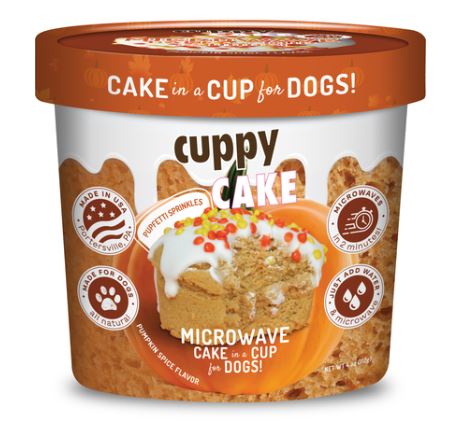 Puppy Cake Microwaveable Puppy Cake 4oz-Pumpkin Spice w/ Funfetti