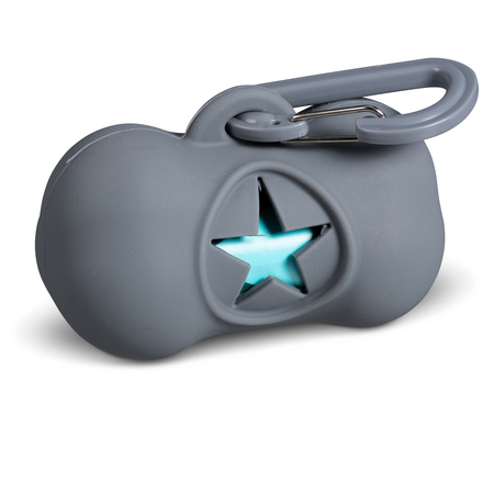 Messy Mutts Dog Waste Bag Silicone Holder-Grey