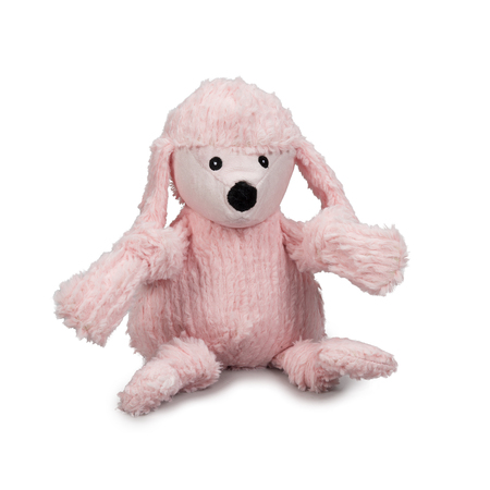 HuggleHounds Dog Toy Knottie Pink Poodle-Large