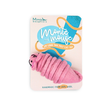 Mimi's Daughters Cat Toy Monte Mouse- pink