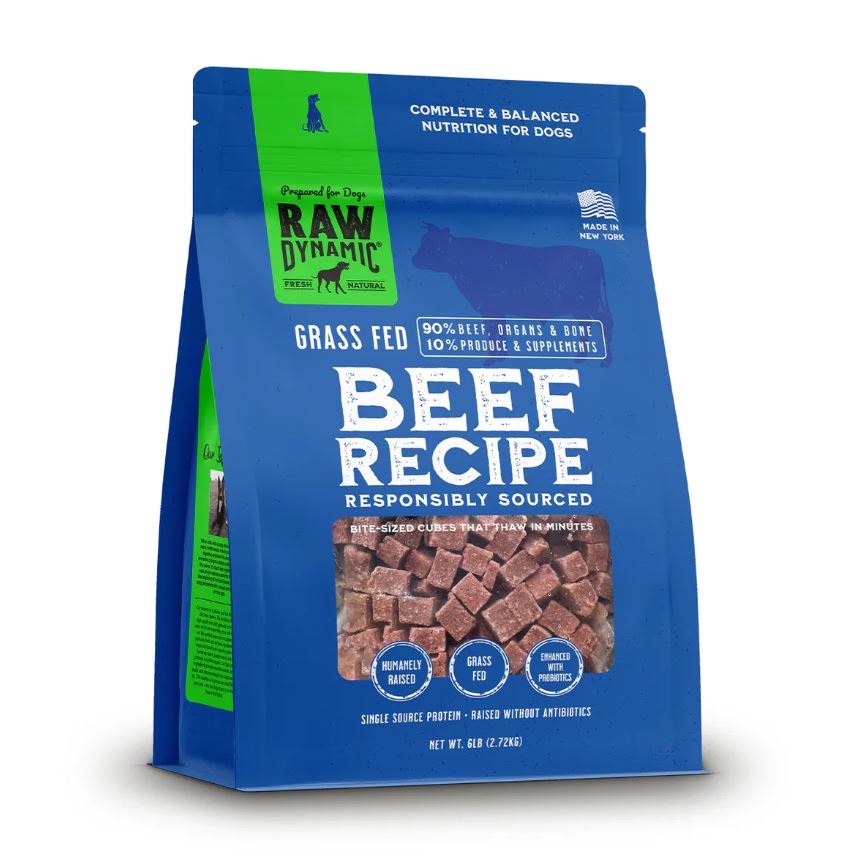 Raw Dynamic Raw Dog Food, Beef Recipe