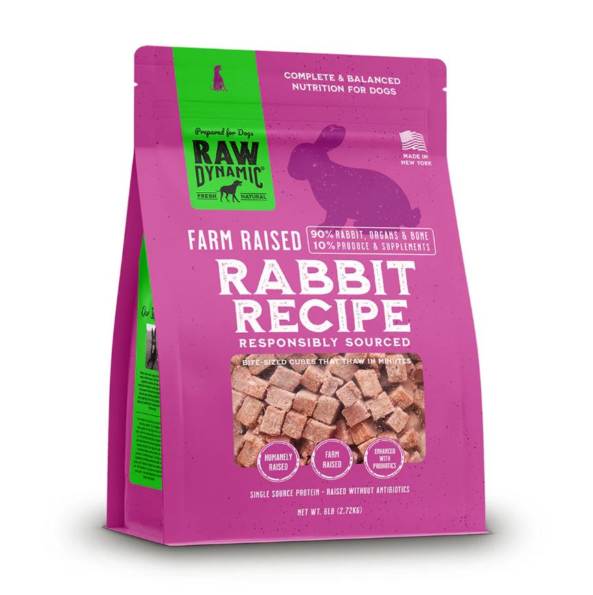 Raw Dynamic Raw Dog Food, Rabbit Recipe
