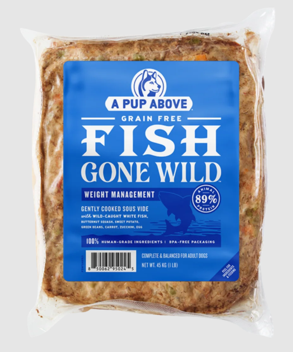 A Pup Above Gently Cooked-Fish Gone Wild