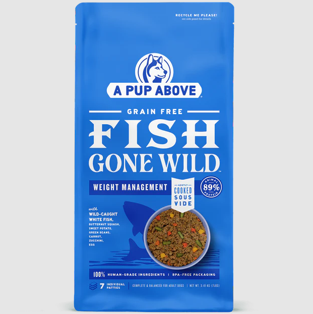 A Pup Above Gently Cooked-Fish Gone Wild