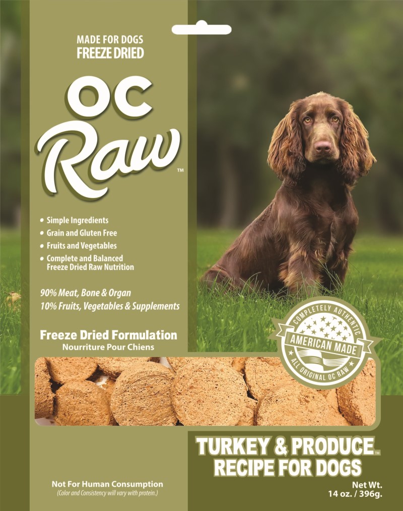OC Raw Dog Food FD Turkey & Produce Mini Patty Sliders 14 oz