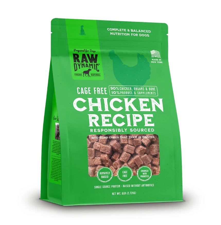 Raw Dynamic Raw Dog Food, Chicken Recipe