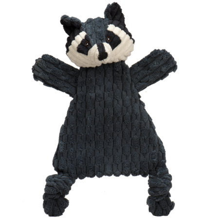 HuggleHounds Dog Toy Flatties Raccoon