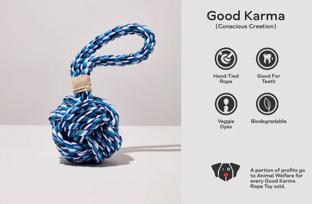 Jax & Bones Ocean Waves Celtic Knot Rope Toy and various details concerning product quality.