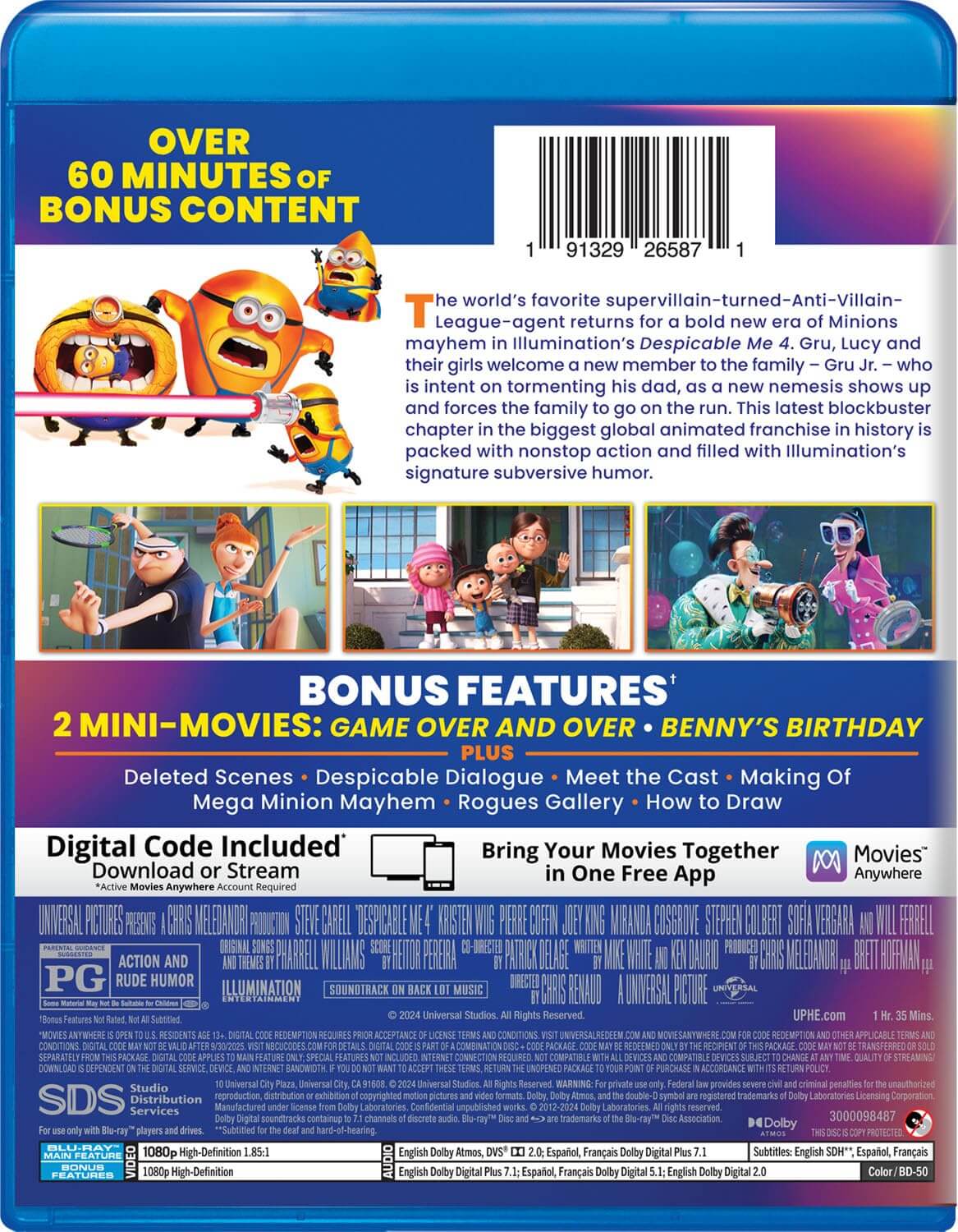 Despicable Me 4 (2024) Blu-ray - Back Cover